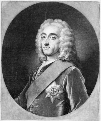 Philip Dormer Stanhope, grabado por John Simon de William Hoare