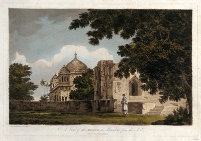 Vista de la mezquita de Mounheer desde el sureste. de William Hodges