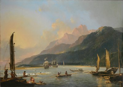 [Una] vista de la bahía de Maitavie, [en la isla de] Otaheite [Tahití] de William Hodges
