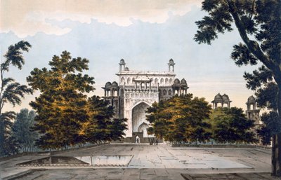Vista de parte de la Tumba del Emperador Akbar en Secundru, 1785-88 de William Hodges