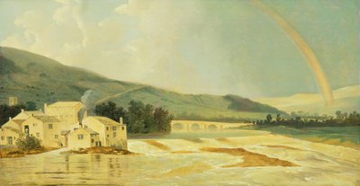Puente Otley en el río Wharfe de William Hodges