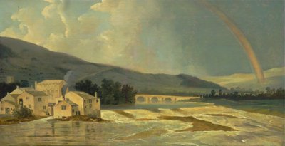Puente de Otley sobre el río Wharfe de William Hodges