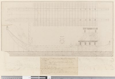 Página 14b Explicación de una canoa doble vista en Ámsterdam en los mares del sur de William Hodges