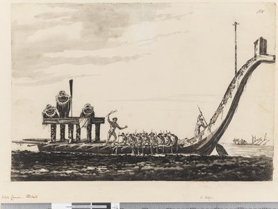 Página 15 Canoa de guerra, Otaheite de William Hodges