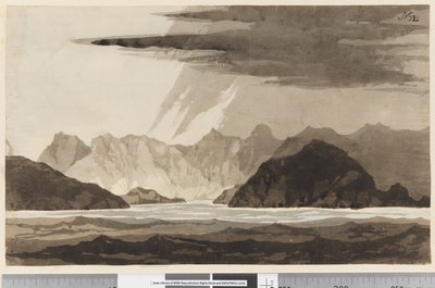 Página 32a Vista, posiblemente de la Bahía Dusky, Nueva Zelanda de William Hodges