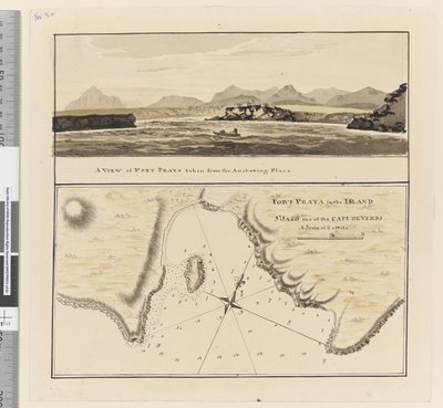 Página 3a Carta del Puerto Praya en la Isla de San Jago, Islas de Cabo Verde. Titulado 