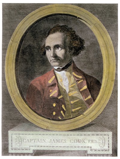 Retrato del Capitán James Cook (1728-79), del frontispicio de 