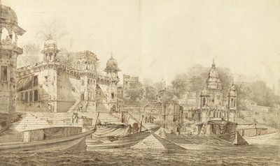 Vista de parte de la ciudad de Benarés, c.1781 de William Hodges