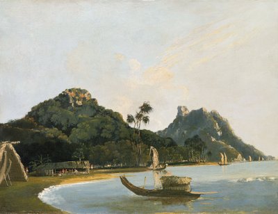 Vista de parte del puerto de Owharre [Fare], isla de Huahine de William Hodges