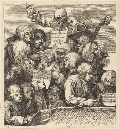 Un coro de cantantes de William Hogarth