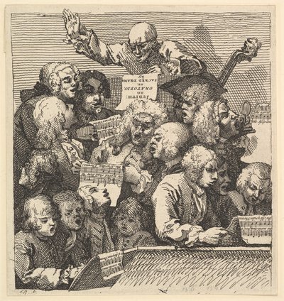 Un coro de cantantes, o El oratorio de William Hogarth