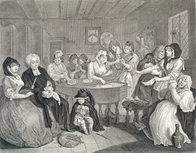 El Progreso de una Prostituta, Placa Seis: El Funeral de William Hogarth