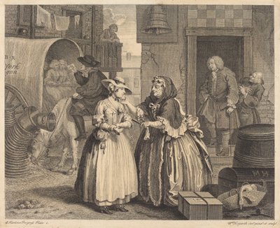 El progreso de una prostituta: pl.1 de William Hogarth