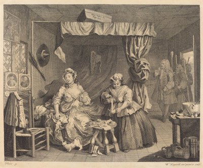 El progreso de una ramera: pl.3 de William Hogarth