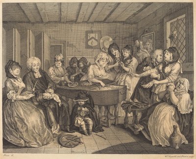 El progreso de una ramera: pl.6 de William Hogarth