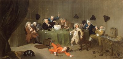 Una conversación moderna a medianoche, c.1732 de William Hogarth