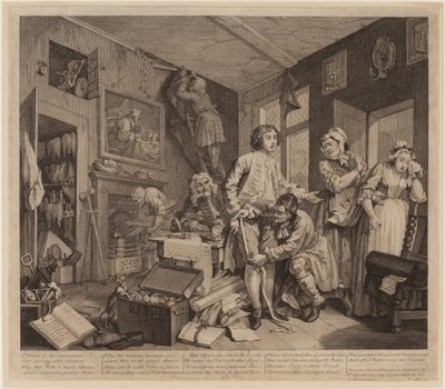 El Progreso de un Libertino, Placa 1 de William Hogarth