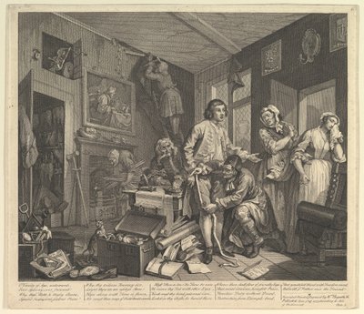 El Progreso de un Libertino, Placa 1 de William Hogarth