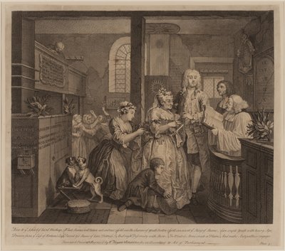 El Progreso de un Libertino, Placa 5 de William Hogarth