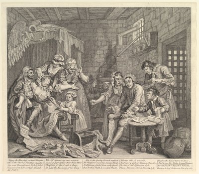 El progreso de un libertino, Placa 7, 25 de junio de 1735 de William Hogarth