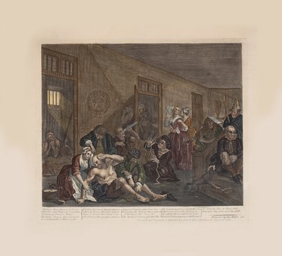 El Progreso de un Libertino, Lámina 8: En el Manicomio, ca 1735 de William Hogarth