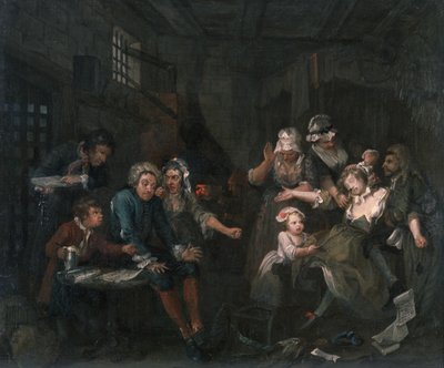 La Carrera del Libertino VII: El Libertino en la Prisión de William Hogarth