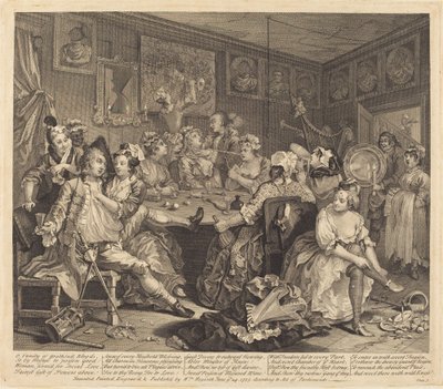 El Progreso de un Libertino: lámina 3 de William Hogarth