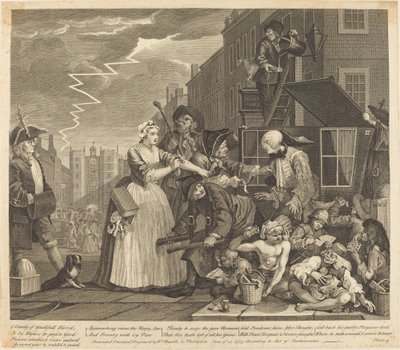 El progreso de un libertino: pl.4 de William Hogarth