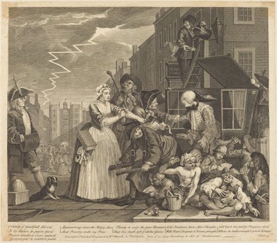 La carrera de un libertino: lámina 4 de William Hogarth