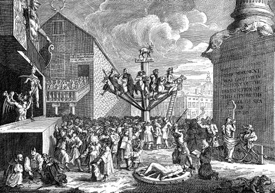 Una sátira sobre la Compañía del Mar del Sur, 1721 de William Hogarth
