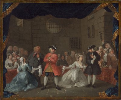Una Escena de La Ópera del Mendigo de William Hogarth
