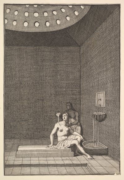Un baño turco, Viajes de Aubry de La Mottraye por Europa, Asia y en parte de..., 1723-24 de William Hogarth