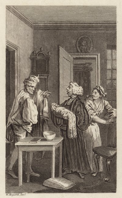 Una escena de Tristram Shandy de William Hogarth