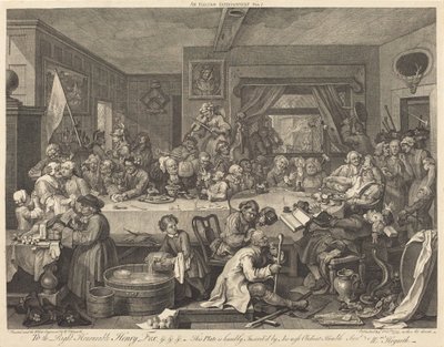 Un Entretenimiento Electoral de William Hogarth