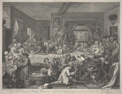 Una Fiesta Electoral de William Hogarth