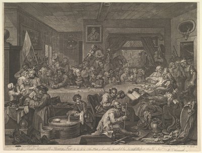 Un entretenimiento electoral, Placa I: Cuatro impresiones de una elección, 24 de febrero de 1755 de William Hogarth