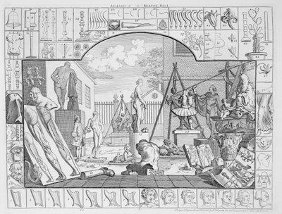 Análisis de la belleza, Placa 1, 1753 de William Hogarth