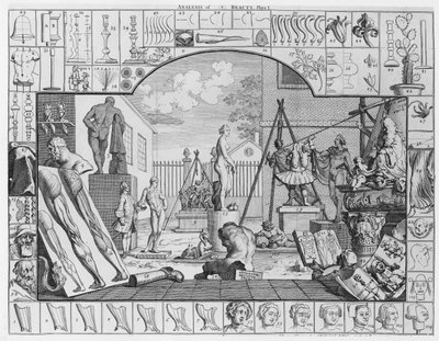 Análisis de la Belleza, Lámina 1, 1753 de William Hogarth