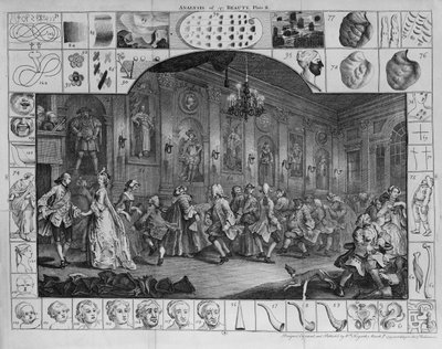 Análisis de la belleza, Placa II, 1753 de William Hogarth