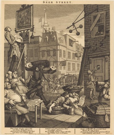 Calle de la Cerveza de William Hogarth