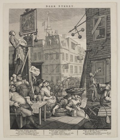 Calle de la Cerveza de William Hogarth