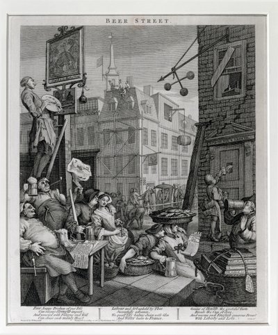 Calle de la Cerveza, 1751 de William Hogarth