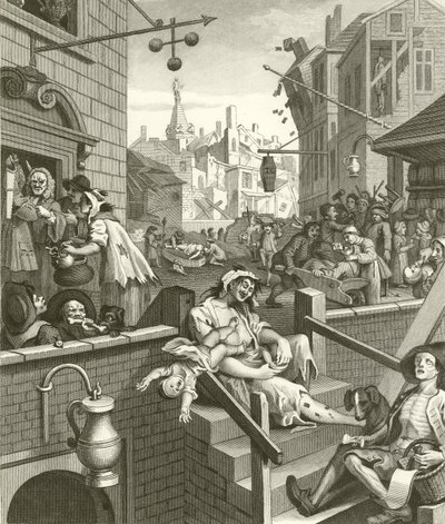 Calle de la Cerveza y Calle del Gin de William Hogarth