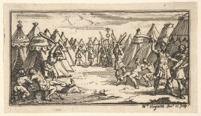 Rompiendo las piernas, John Beaver, Castigos Militares Romanos de William Hogarth