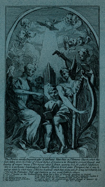 Burlesque en el retablo de Kent en St Clement Danes, c1725 de William Hogarth