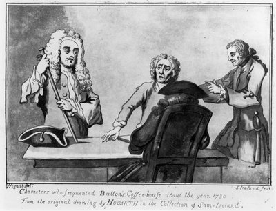 Cafetería Buttons, 1730 de William Hogarth