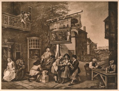 Solicitando votos, Placa II de Los Humores de una Elección, 1757 de William Hogarth