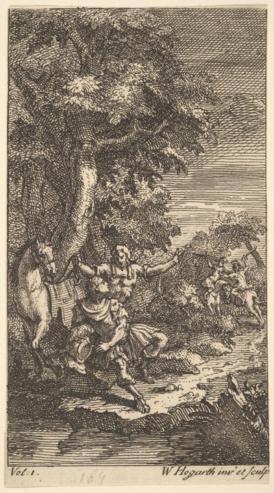 Cassandra, Frontispicio, Vol. 1, 1725 de William Hogarth
