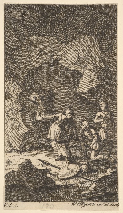 Cassandra, Frontispicio, Vol. 5, 1725 de William Hogarth