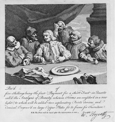 Colón rompiendo el huevo, 1752 de William Hogarth